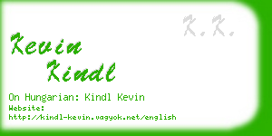 kevin kindl business card